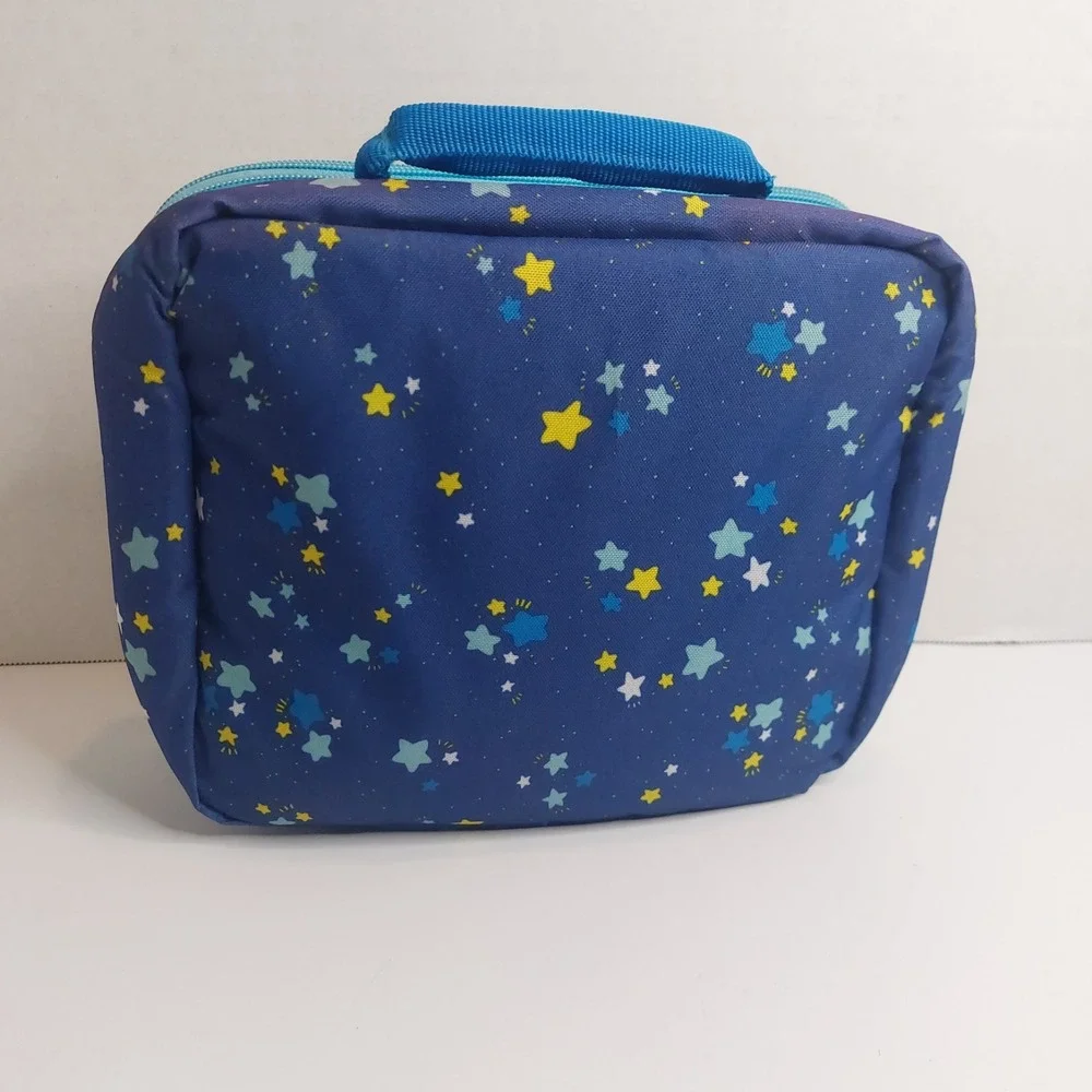 Tasty Glow in the Dark Double Decker Insulated Lunch Box Blue Stars New